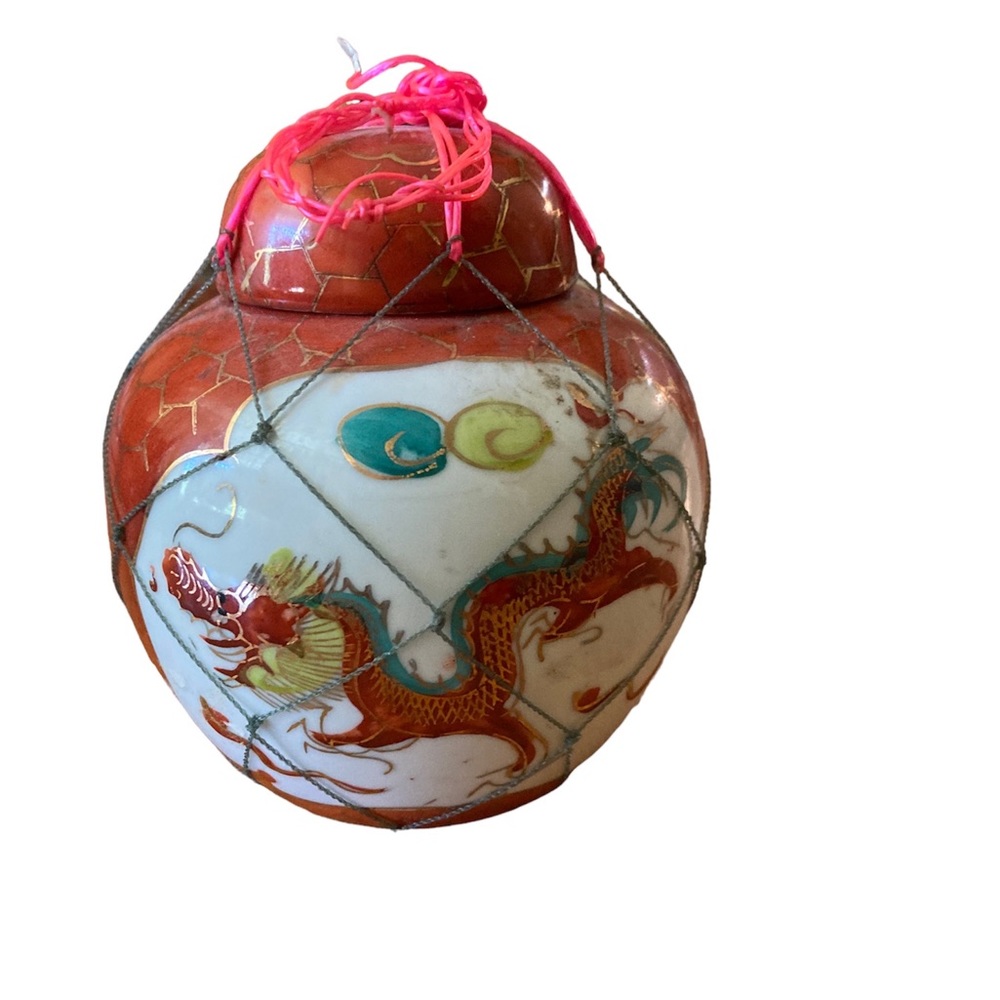 Vintage Chinese Phoenix & Dragon Urn.